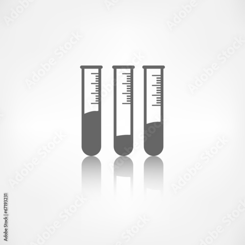 Test tube icon, microbiology equipment
