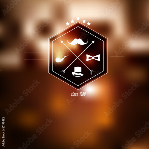 Abstract defocused, blurred landscape background with hipster