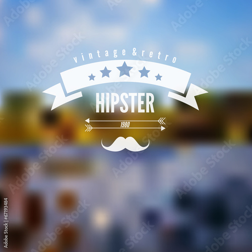 Abstract defocused, blurred landscape background with hipster