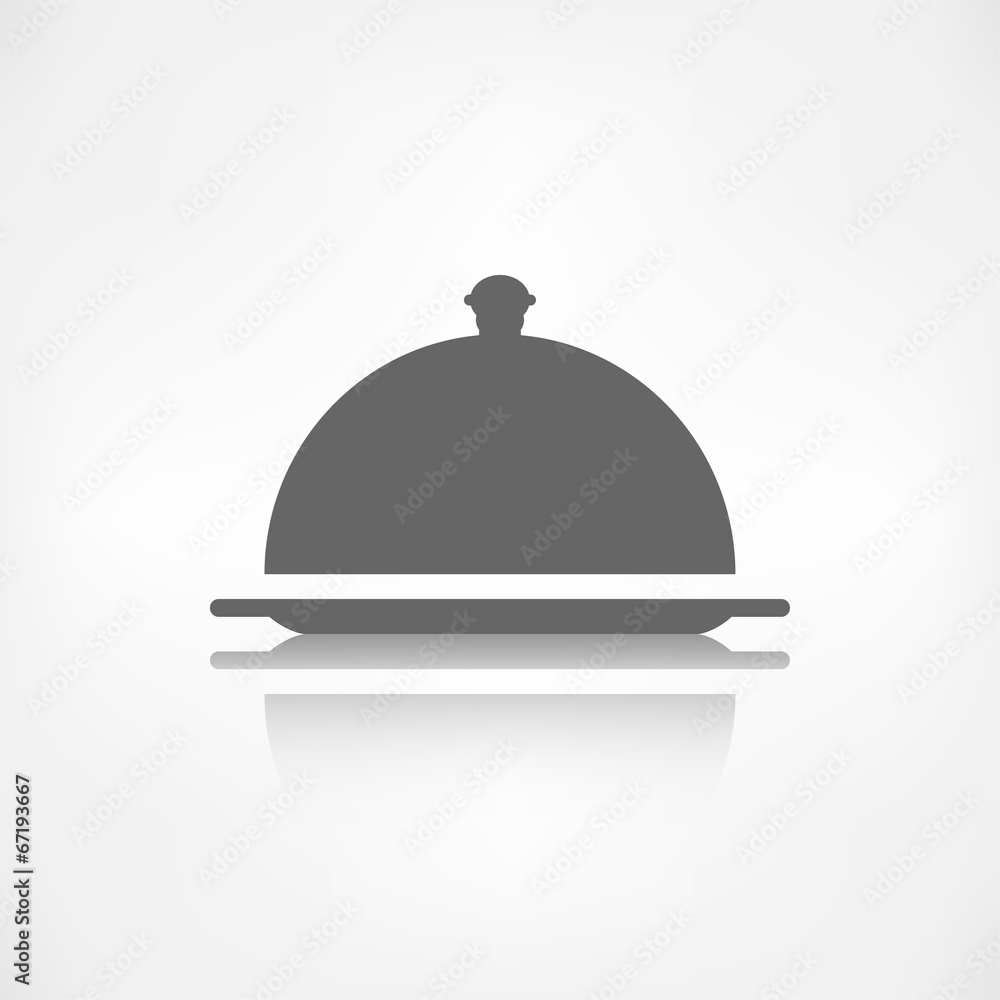 Restaurant cloche icon