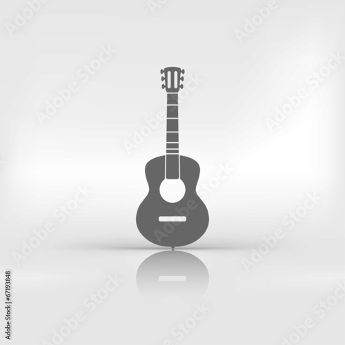Guitar icon. Music background
