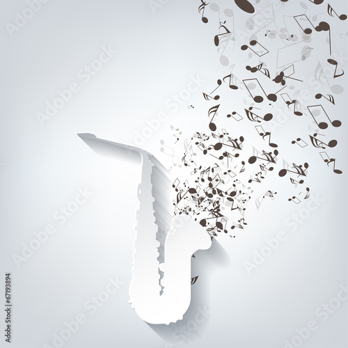 Music wind instruments icon. saxophone
