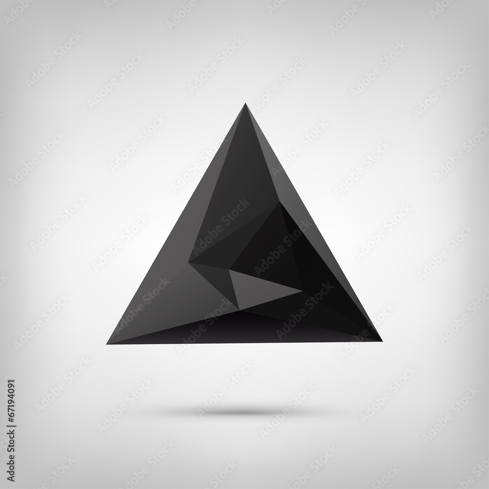 Fototapeta premium Abstract polygonal geometric background with web icons. Triangle