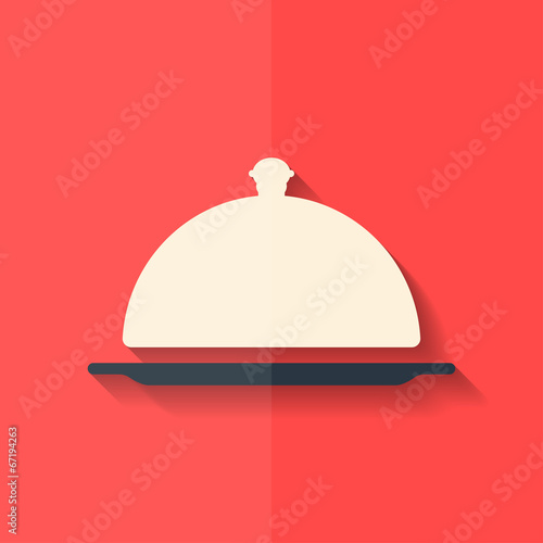Restaurant cloche icon
