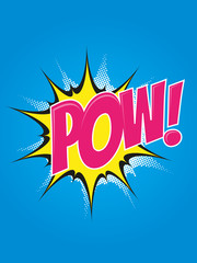 Fotobehang Pop art Pow explosie retro popart poster  © shockfactor