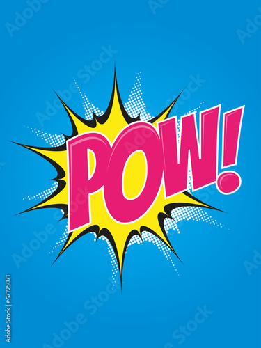 pow pop-art explosion retro poster