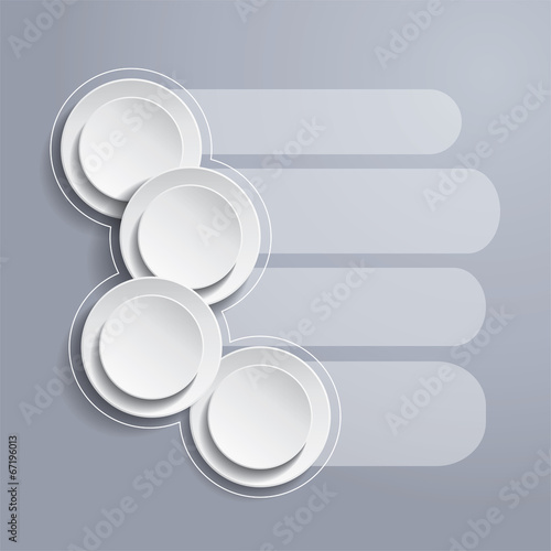 Infographics background with white circles