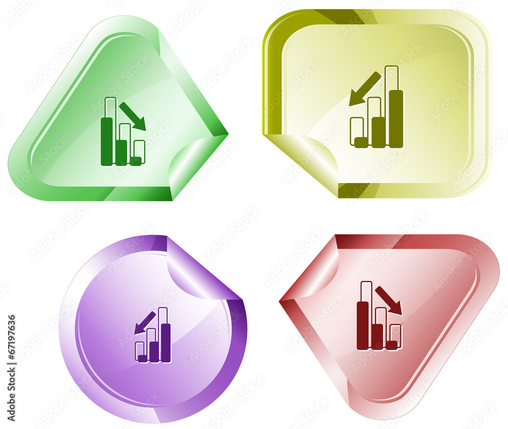Graph degress. Vector sticker. Graph degress. Vector sticker.