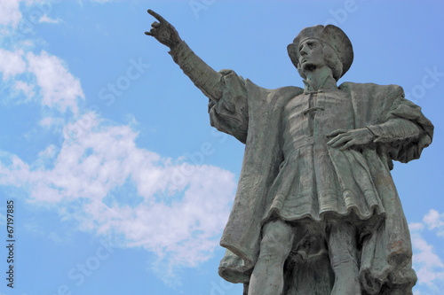 Obraz na płótnie Rapallo, Denkmal von Christoph Kolumbus w salonie