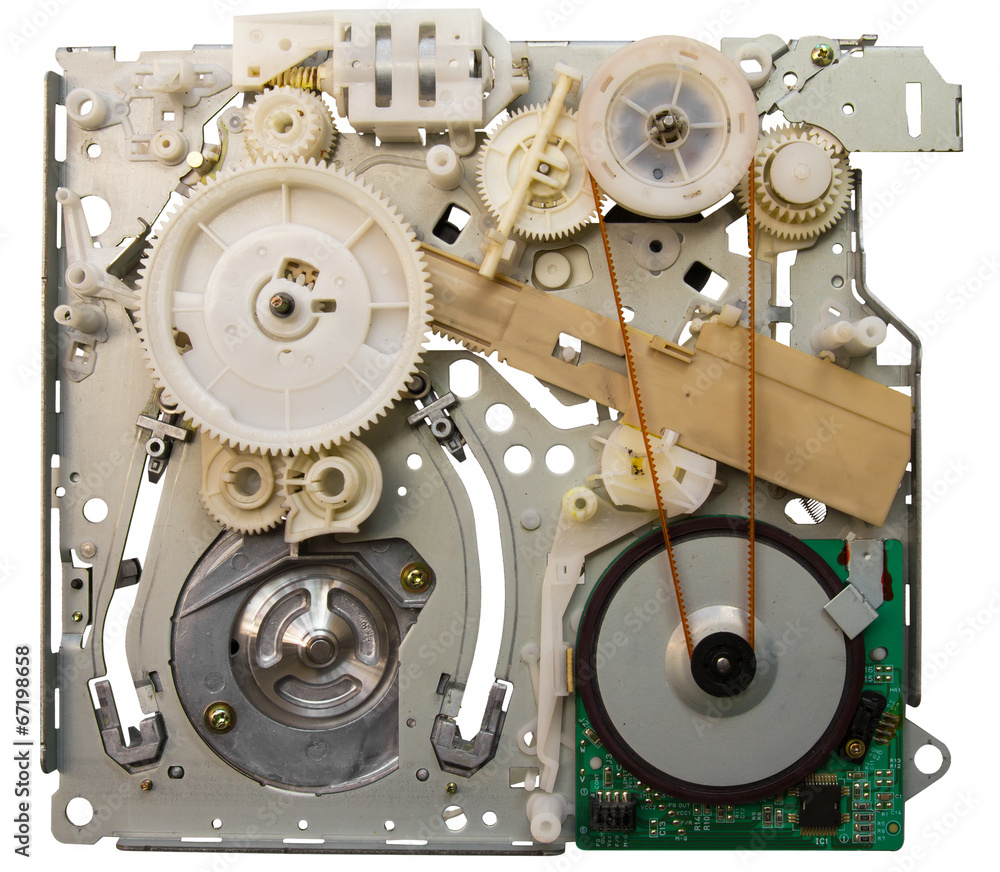 Mechanical devices and old vhs videotape player will not work Stock Photo Adobe Stock