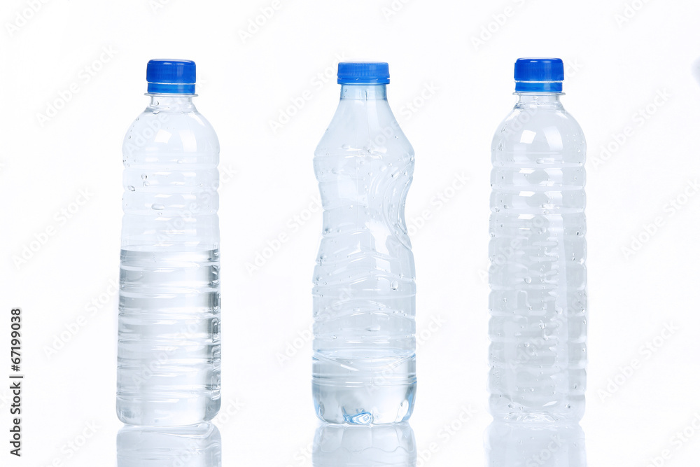 Three Water bottles isolated on white Three Water bottles isolated on white
