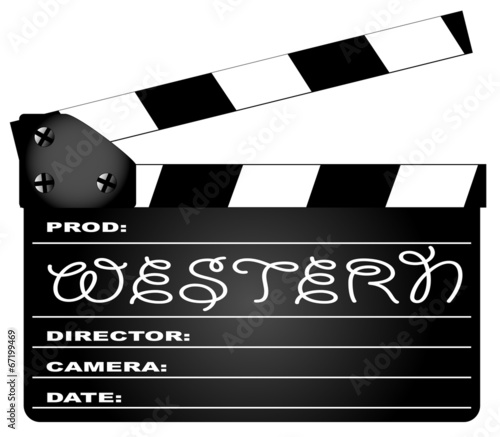 Western Movie Clapperboard