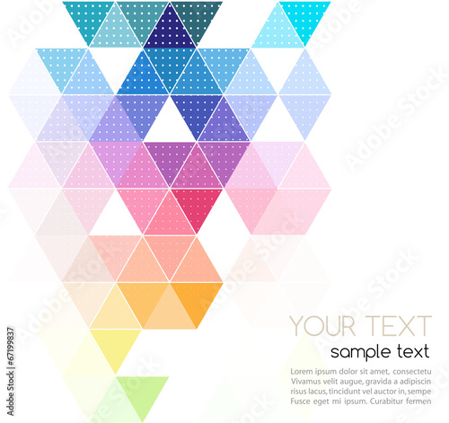 Vector abstract geometric banner with triangle