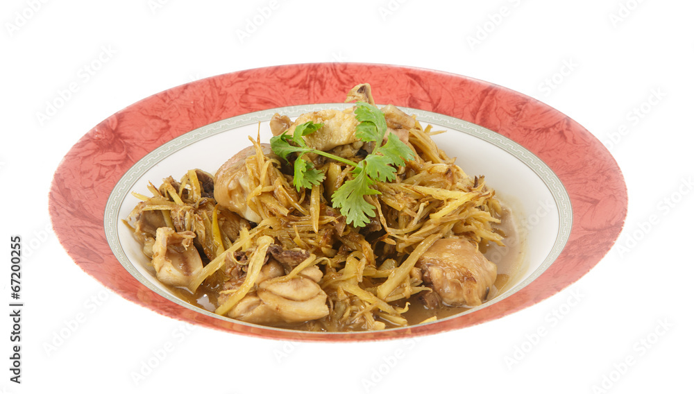 stir fried chicken with ginger stir fried chicken with ginger