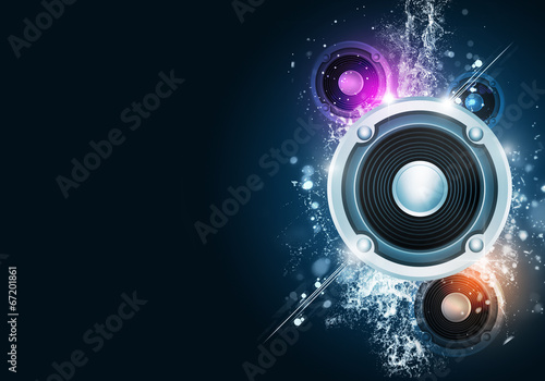 Music Party Blue Background