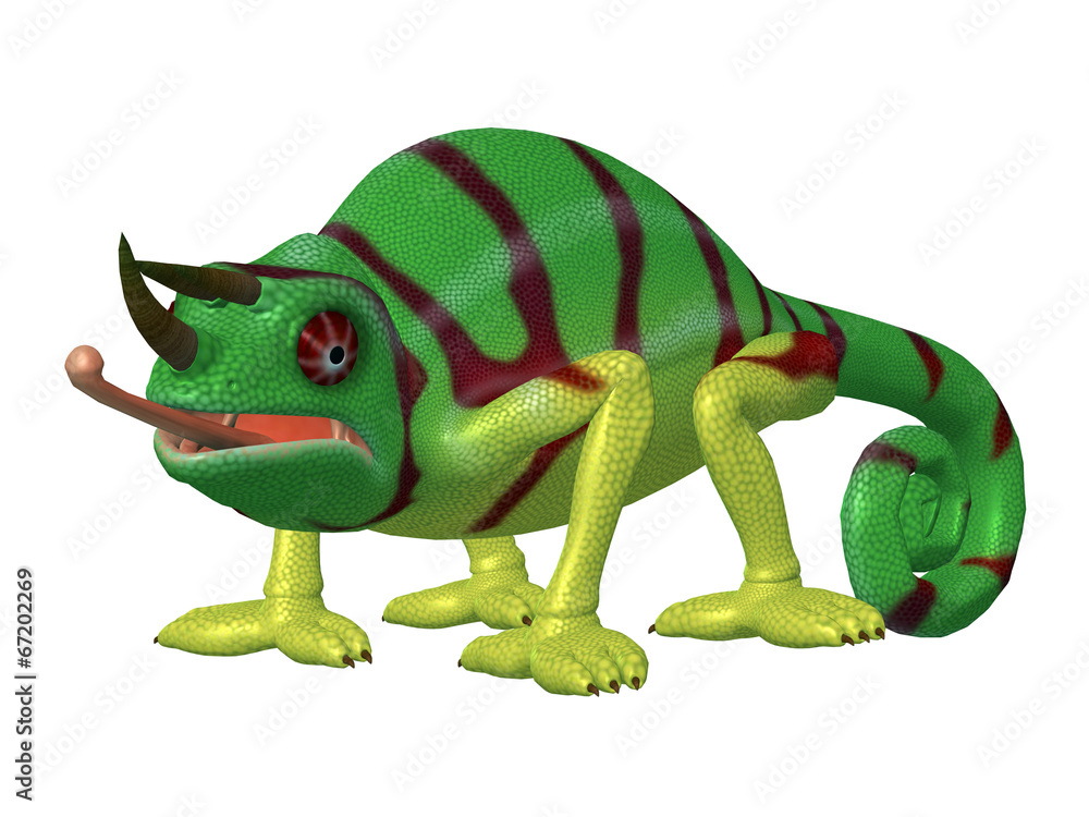 Fototapeta premium Cartoon Character Chameleon