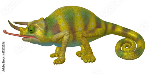 Fototapeta Naklejka Na Ścianę i Meble -  Cartoon Character Chameleon