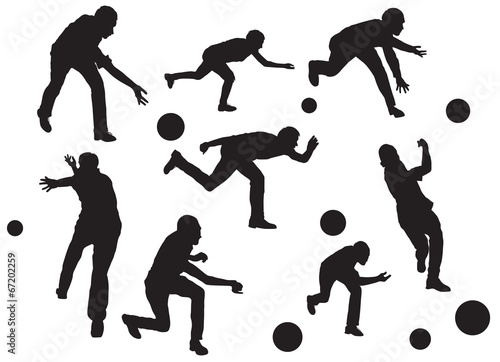 vector bowling silhouette
