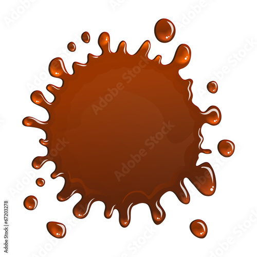 Chocolate blotch, vector illustration
