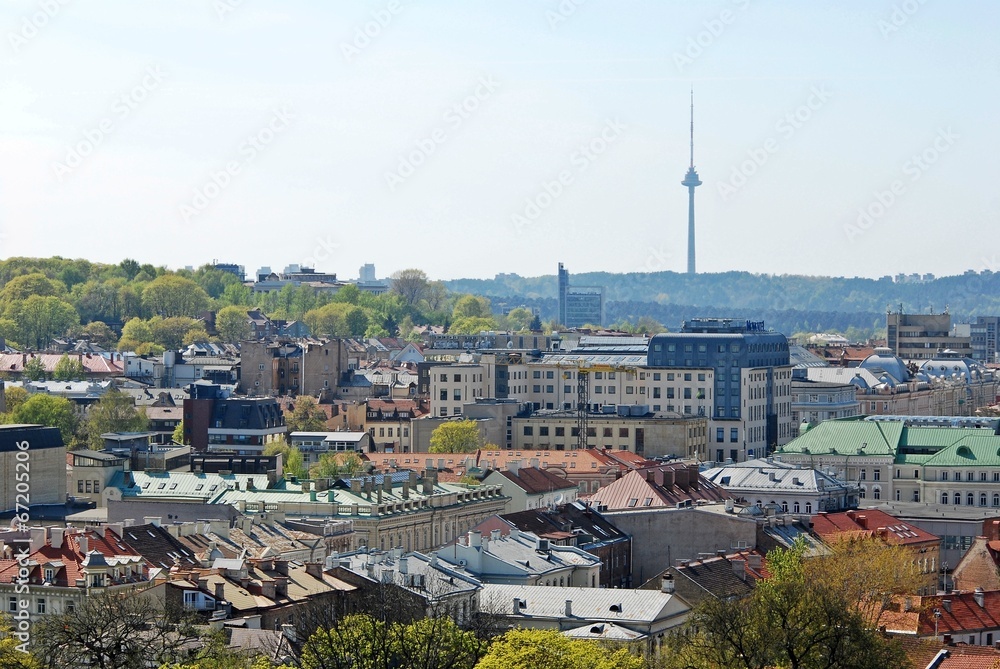 Vilnius city view from Gediminas castle. Vilnius city view from Gediminas castle.