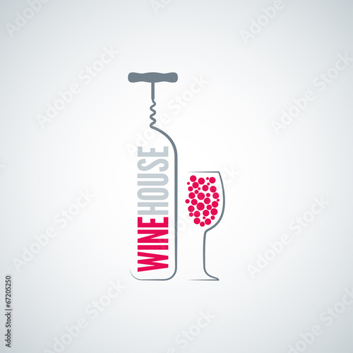 wine bottle glass menu background