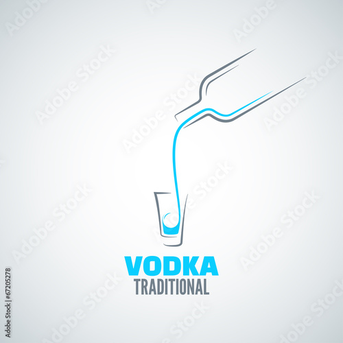 vodka shot glass bottle background