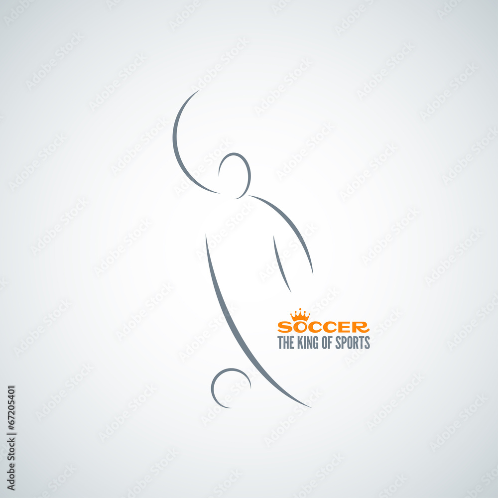 Obraz premium soccer symbol design background
