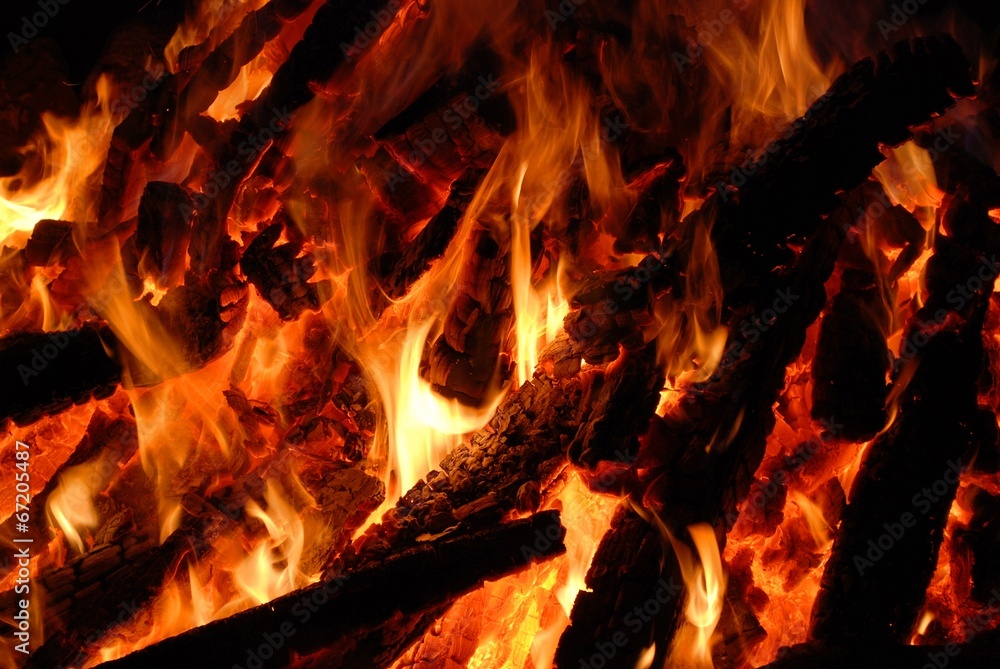 Background with coals, flame and fire Background with coals, flame and fire