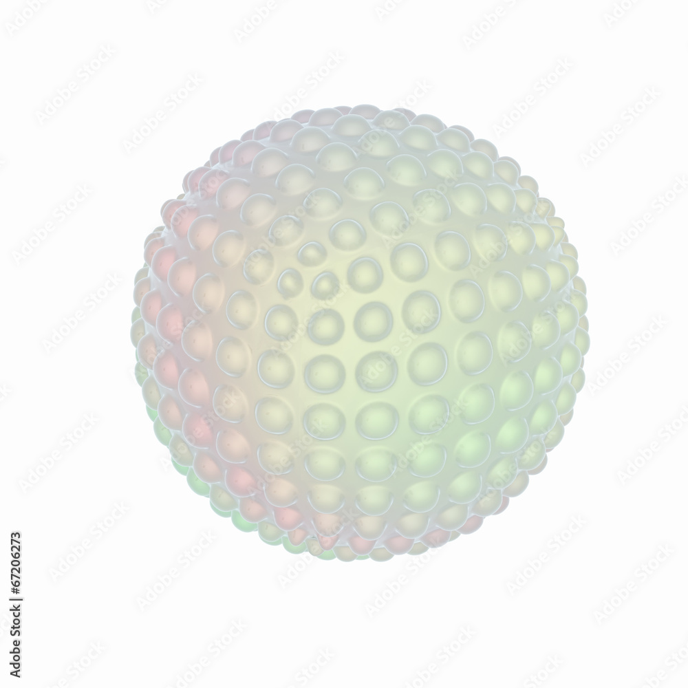 Abstract glossy sphere with pimples Abstract glossy sphere with pimples