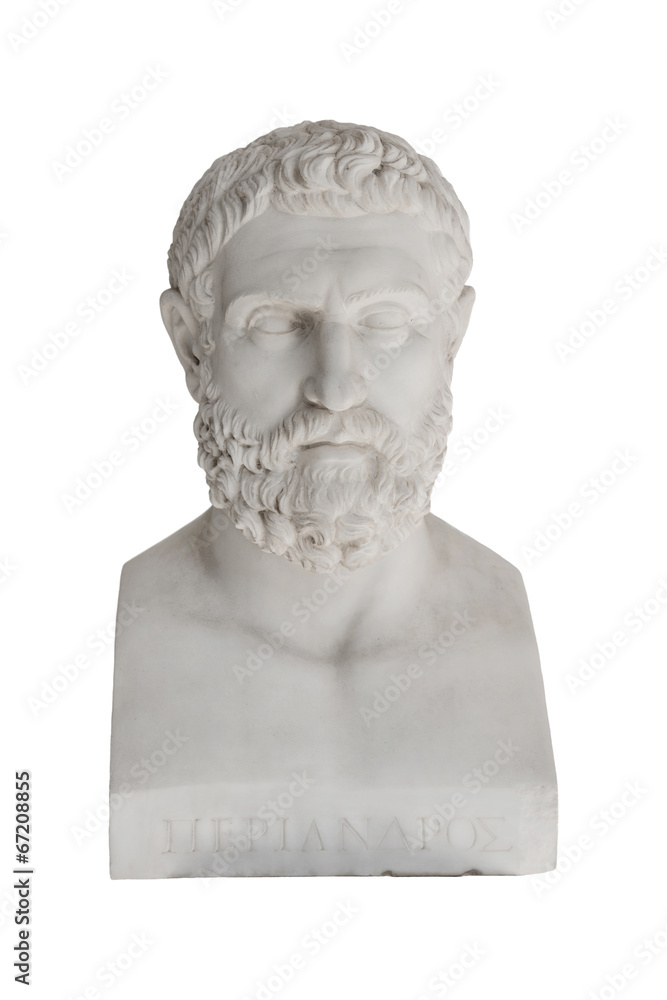 Isolated bust of Periandros (died in 583 before Christ) - replic