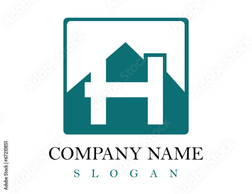 Logo letter H house