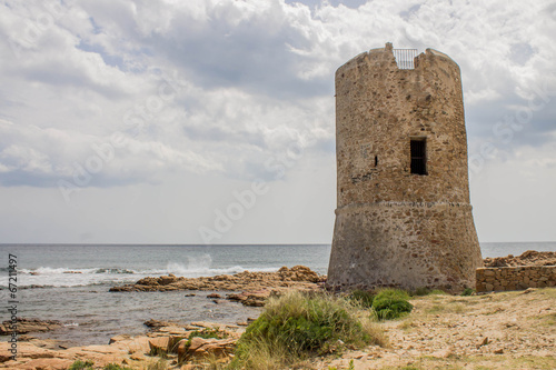 Ancient tower on the beach