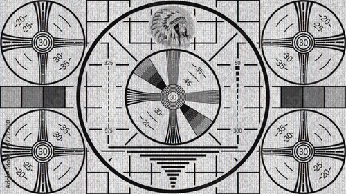 Tv screen with Indian Head Test Pattern