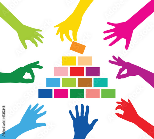 Team building pyramid