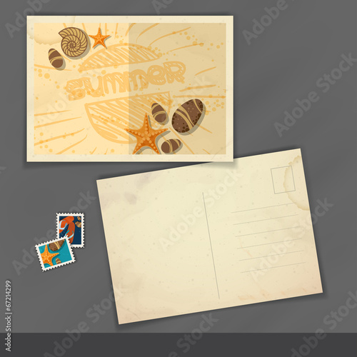 Old Postcard Design, Template