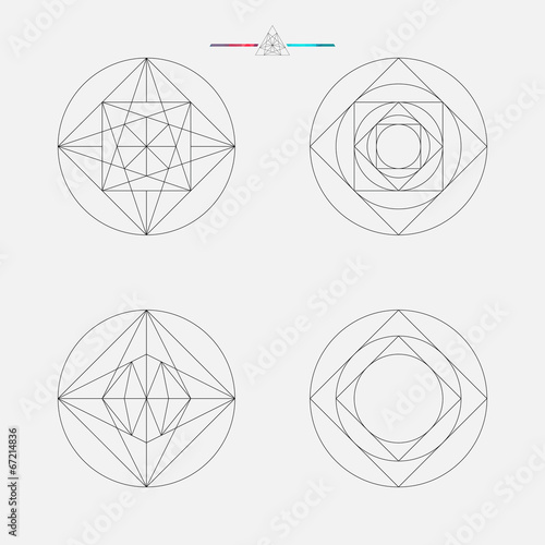Set of geometric elements, line design