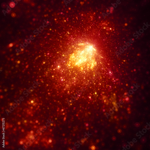 Colorful nebula in deep space