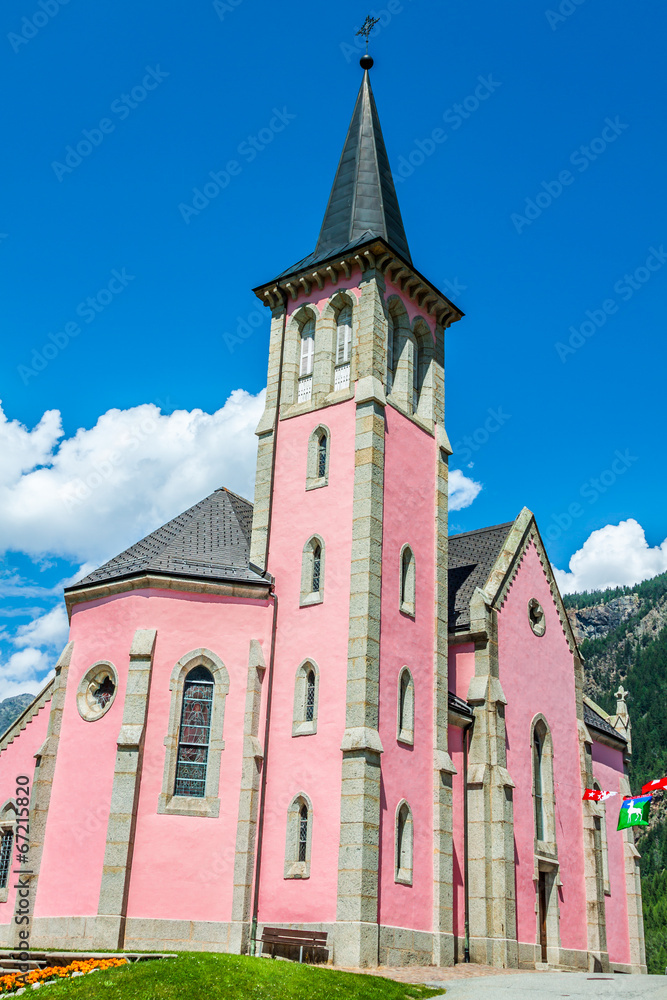 Fototapeta premium Trient church in switzerland