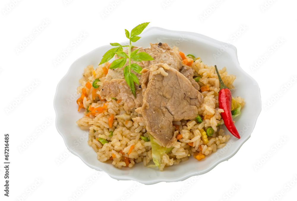 Fried rice with pork Fried rice with pork