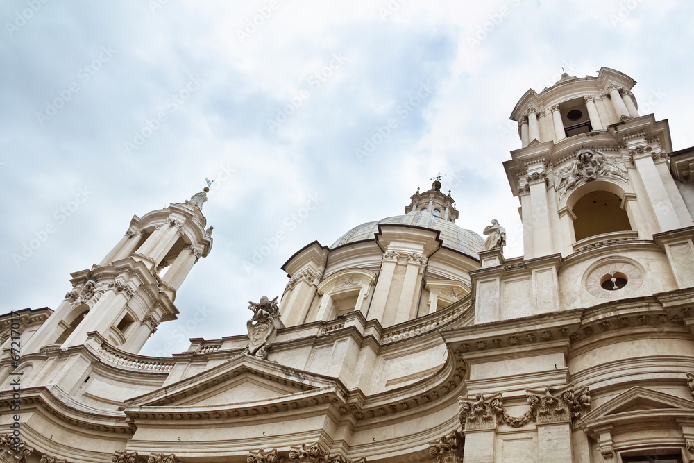 Sant'Agnese in Agone, Baroque Church in Rome, Italy