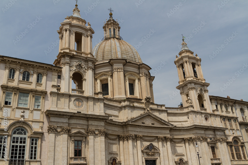 Saint Agnese in Agone in Piazza Navona, Rome, Italy