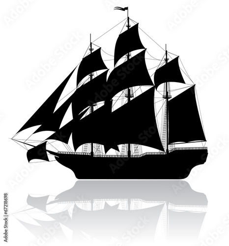 Black old ship