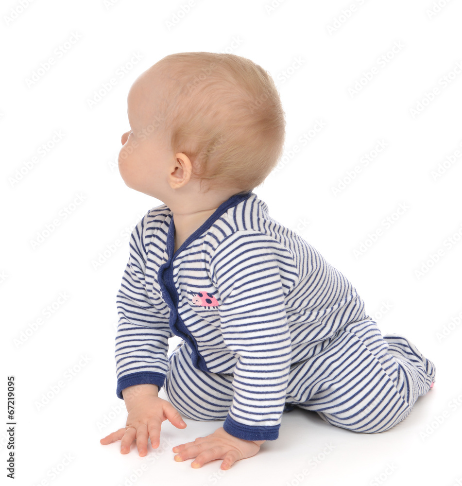 Infant child baby toddler sitting crawling backwards Infant child baby toddler sitting crawling backwards
