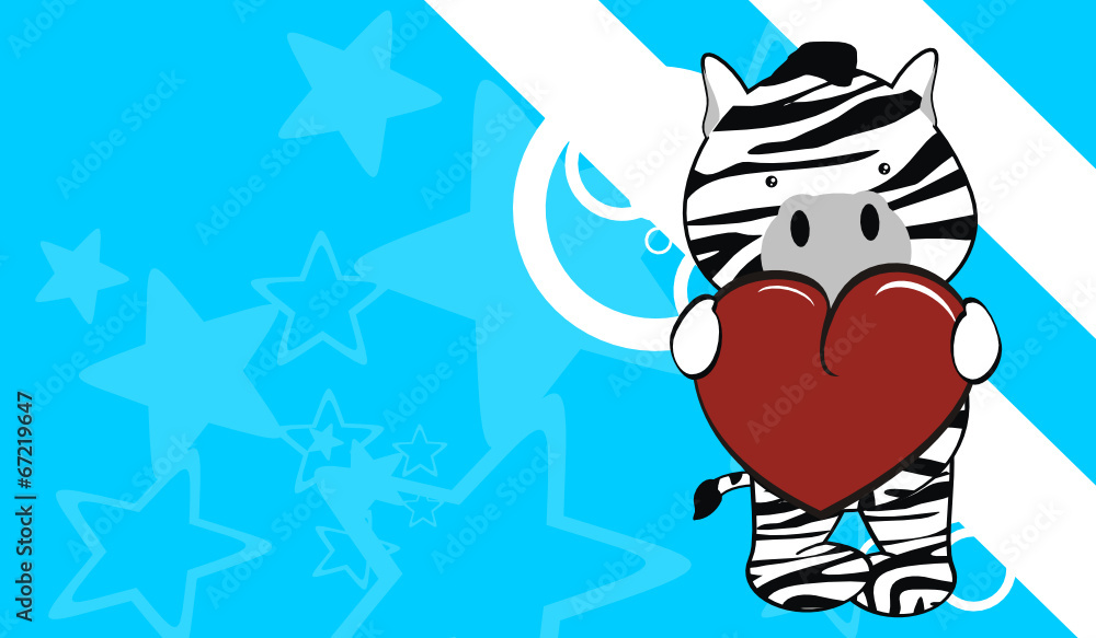 zebra baby cute love cartoon background