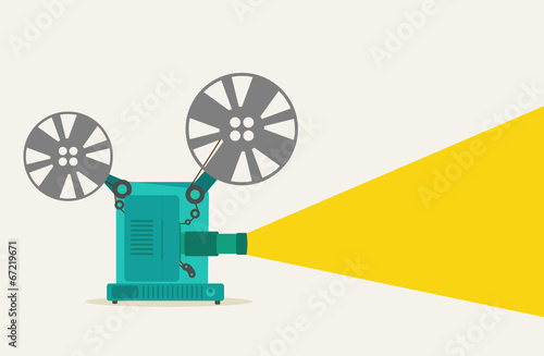 green vintage movie projector super 8