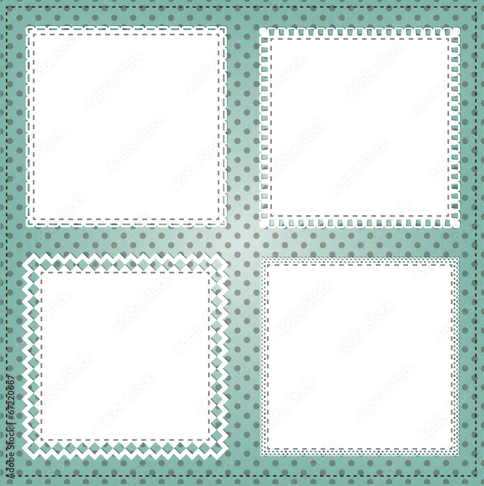 Obraz premium Vintage square lace frame layout for photos