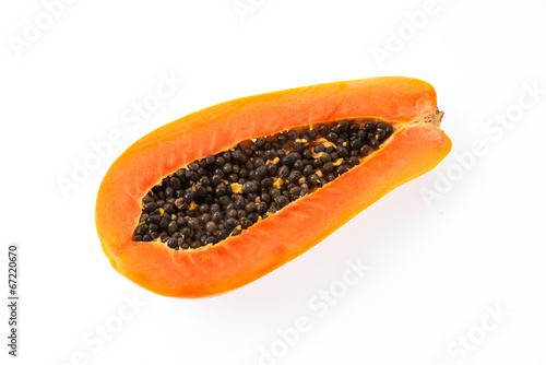 Papaya isolated on white