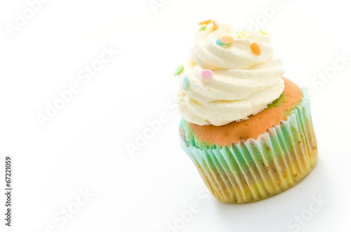 Cupcakes isolated on white background
