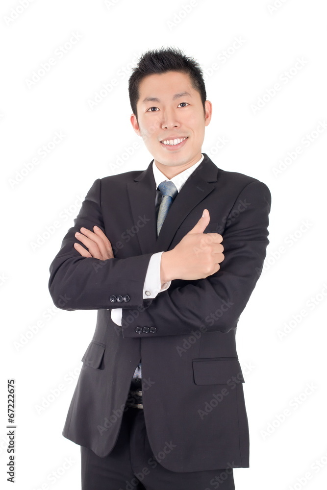 young asian business man expresses appreciation young asian business man expresses appreciation