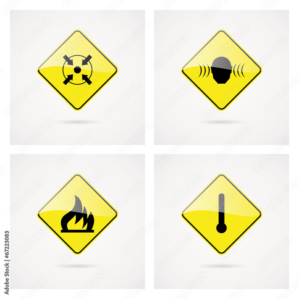 abstract danger signal on a white background abstract danger signal on a white background